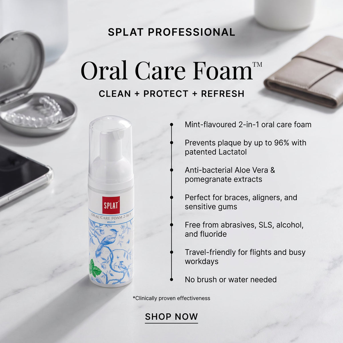 2 in 1 Foam Mint | On the Go Glow
