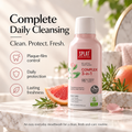 SPLAT Complex 3-in-1 mouthwash for complete daily cleansing, plaque-film control, daily protection and lasting freshness.