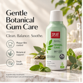 SPLAT Herbal Care mouthwash for gentle botanical gum care, plaque-film cleansing, oral balance and lasting mint and eucalyptus freshness.