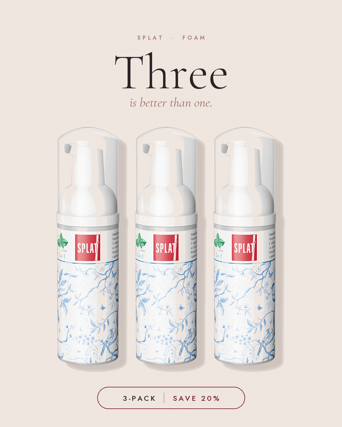 2 in 1 Foam Mint | Fresh Care On the Go